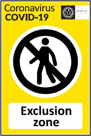 CCOV012 - Coronavirus - Covid-19 - Exclusion zone