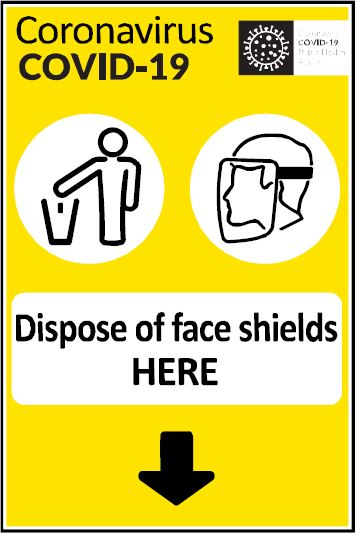CCOV014 - Coronavirus - Covid-19 - Dispose of face shields here