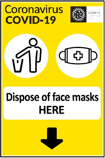 CCOV015 - Coronavirus - Covid-19 - Dispose of face masks here