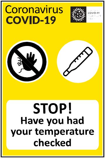 CCOV031 - Coronavirus - Covid-19 Stop Have you had your temperature checked