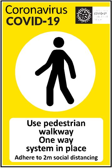 CCOV036 - Coronavirus - Covid-19 Use pedestrian walkway One way system in place