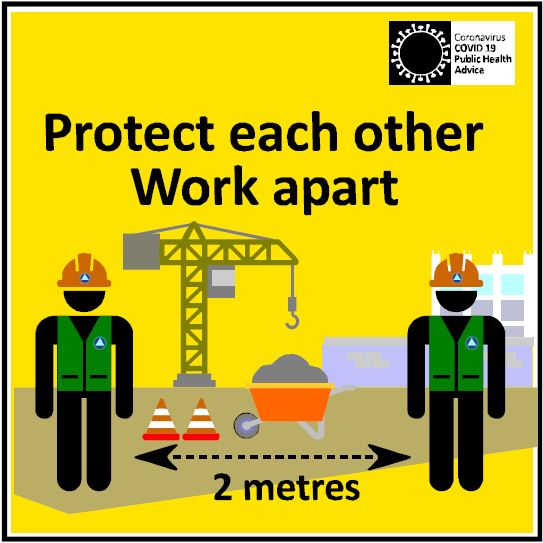 CCOV043 - Coronavirus - Covid-19 - Protect Each Other Work Apart