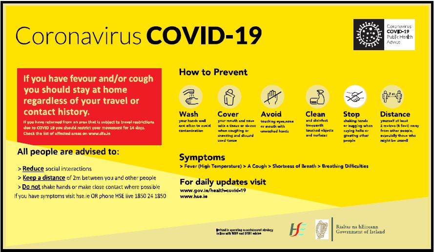 CCOV047 - Coronavirus - COVID-19 - How to Prevent sign