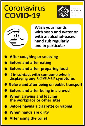 CCOV056 - Coronavirus - Covid-19 - Information on Washing your hands