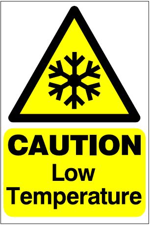 CH001 - Site Safety Sign - Hazard Signs - CAUTION Low Temperature