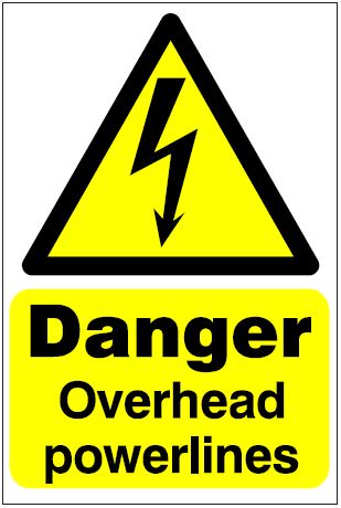 CH005 - Site Safety Sign - Hazard Signs - Danger Overhead powerlines