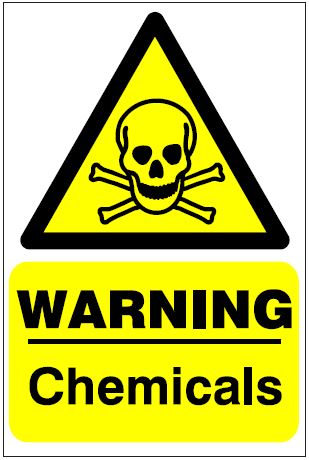 CH008 - Site Safety Sign - Hazard Signs - WARNING Chemicals