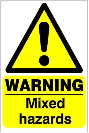 CH014 - Site Safety Sign - Hazard Signs - WARNING Mixed hazards