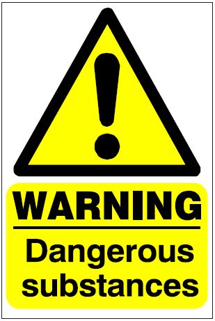 CH015 - Site Safety Sign - Hazard Signs - WARNING Dangerous substances