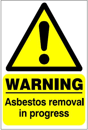 CH016 - Site Safety Sign - Hazard Signs - WARNING Asbestos removal in progress