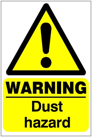 CH017 - Site Safety Sign - Hazard Signs - WARNING Dust hazard