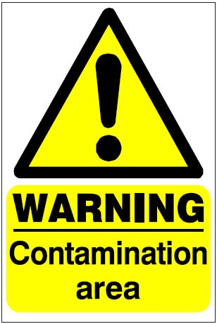 CH018 - Site Safety Sign - Hazard Signs - WARNING Contamination area