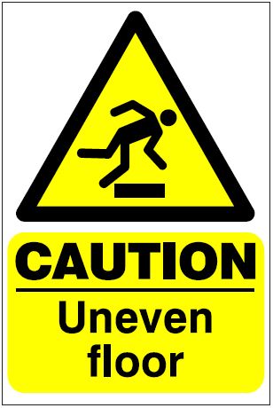 CH022 - Site Safety Sign - Hazard Signs - CAUTION Uneven floor