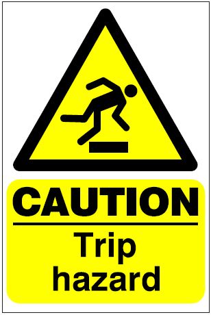 CH023 - Site Safety Sign - Hazard Signs - CAUTION Trip hazard