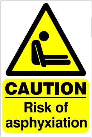 CH030 - Site Safety Sign - Hazard Signs - CAUTION Risk of asphyxiation