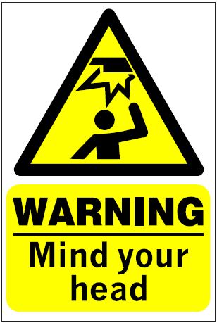 CH035 - Site Safety Sign - Hazard Signs - WARNING Mind your head