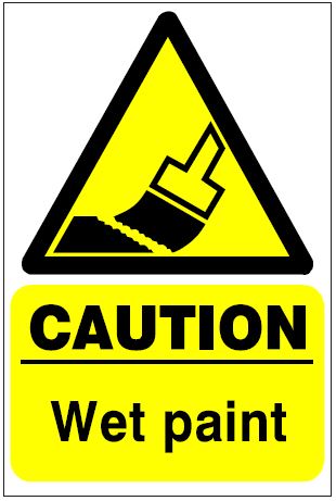 CH042 - Site Safety Sign - Hazard Signs - CAUTION Wet paint