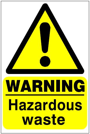 CH043 - Site Safety Sign - Hazard Signs - WARNING Hazardous waste