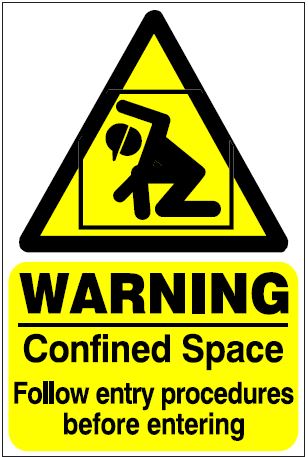 CH083 - Site Safety Sign - Hazard Signs - WARNING Confined Space