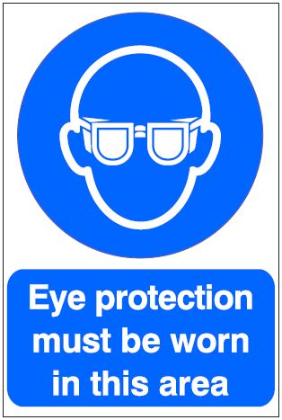 CM004 - Site Safety Sign- Mandatory - Eye protection must be worn in this area