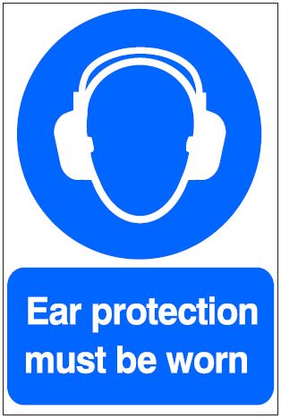 CM005 - Site Safety Sign- Mandatory - Ear protection must be worn