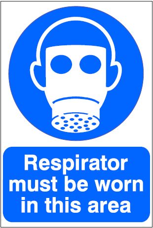 CM014 - Site Safety Sign- Mandatory - Respirator must be worn in this area