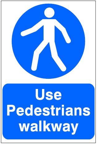 CM037 - Site Safety Sign- Mandatory - Use pedestrian walkway
