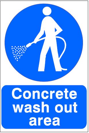 CM043 - Site Safety Sign- Mandatory - Concrete wash out area