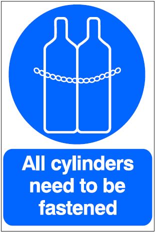 CM048 - Site Safety Sign- Mandatory - All cylinders need to be fastened
