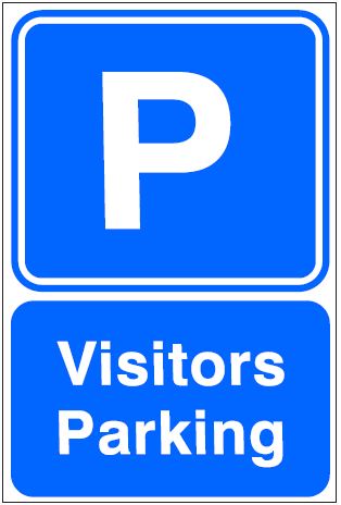 CM054 - Site Safety Sign- Mandatory - Visitors parking