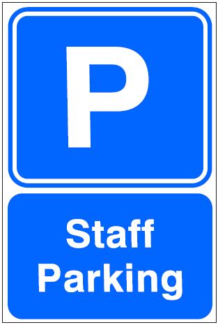 CM055 - Site Safety Sign- Mandatory - Staff parking