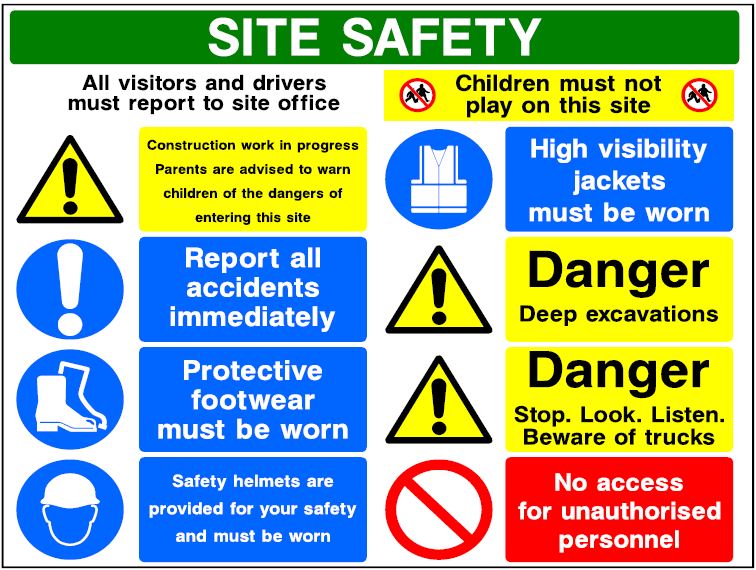 CNM013 - Site Safety Sign - Multi Notice