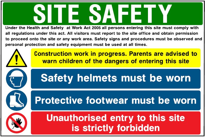 CNM014 - Site Safety Sign - Multi Notice