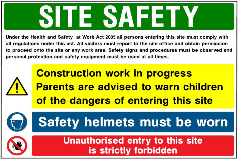 CNM015 - Site Safety Sign - Multi Notice