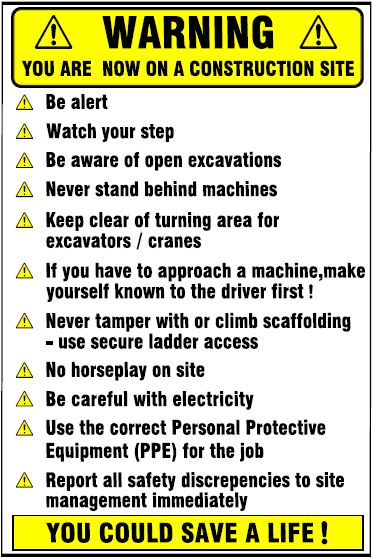 CNM017 - Site Safety Sign - Multi Notice