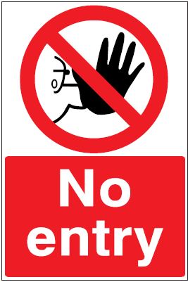 CP005 - Site Safety Sign - Prohibitory Signs - No entry