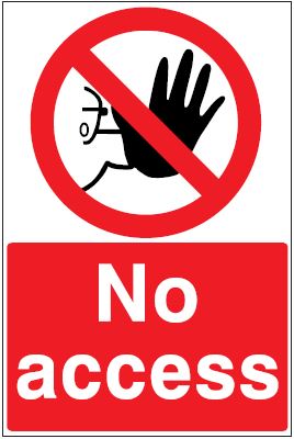 CP006 - Site Safety Sign - Prohibitory Signs - No access