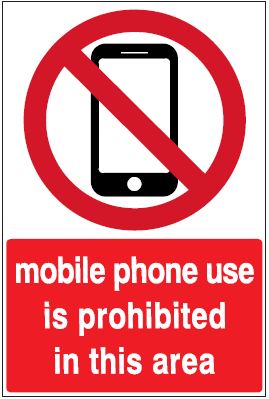 CP026 - Site Safety Sign - Prohibitory Signs - Mobile Phone Use is Prohibited in this Area