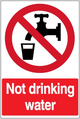 CP028 - Site Safety Sign - Prohibitory Signs - Not Drinking Water