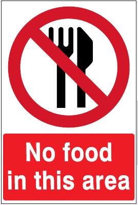 CP030 - Site Safety Sign - Prohibitory Signs - No Food in this Area