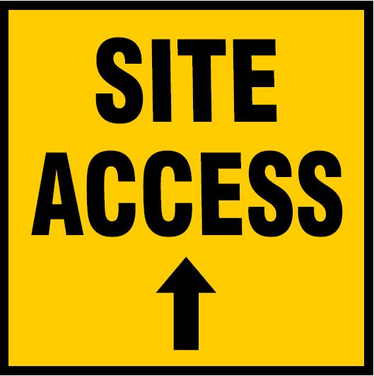 CST004 - Site Safety Sign - Site Traffic Sign - SITE ACCESS FORWARD ARROW