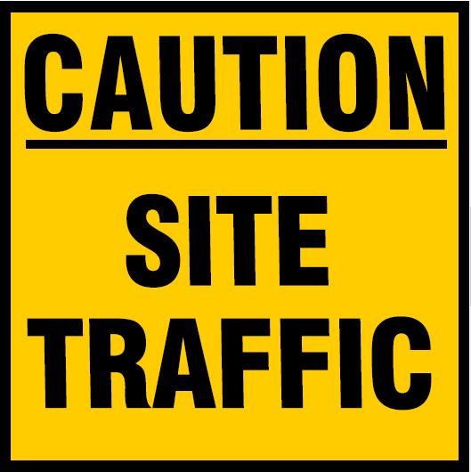 CST012 - Site Safety Sign - Site Traffic Sign - CAUTION SITE TRAFFIC