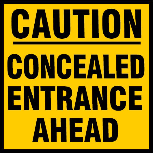 CST015 - Site Safety Sign - Site Traffic Sign - CAUTION CONCEALED ENTRANCE AHEAD