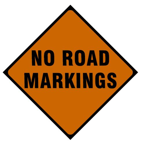 RW008 - Road Safety Sign - Road Works Signs - No Road Markings