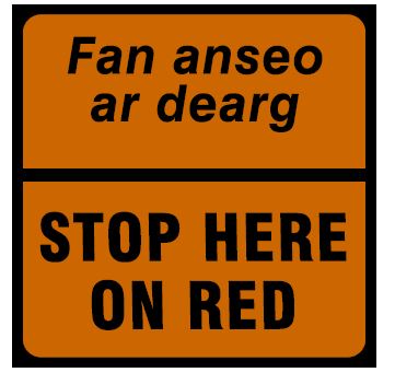 RW051 - Road Safety Sign - Stop Here on Red