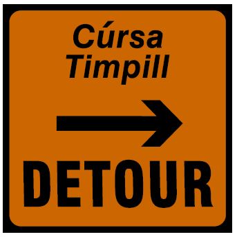 RW052 - Road Safety Sign - Detour Right