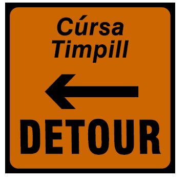 RW053 - Road Safety Sign - Detour Left