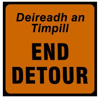 RW061 - Road Safety Sign - End Detour Sign