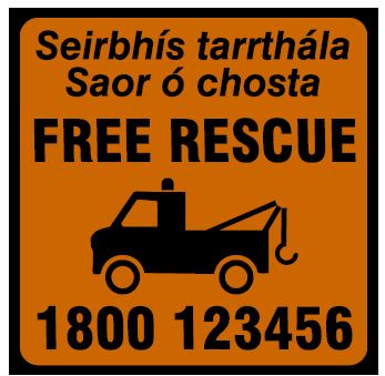 RW061 - Road Safety Sign - Free Recovery Roadwork